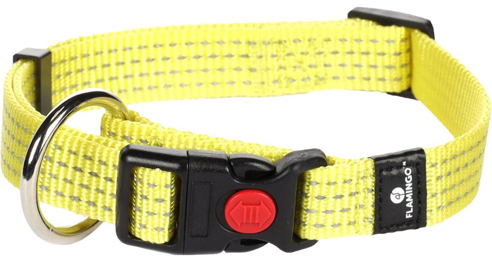 Flamingo Len Fluo Reflexhalsband Hund Large 45–65 cm