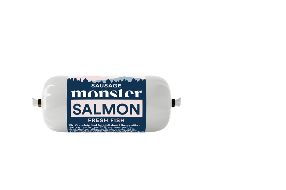 Monster Dog Sausage Salmon 80 g