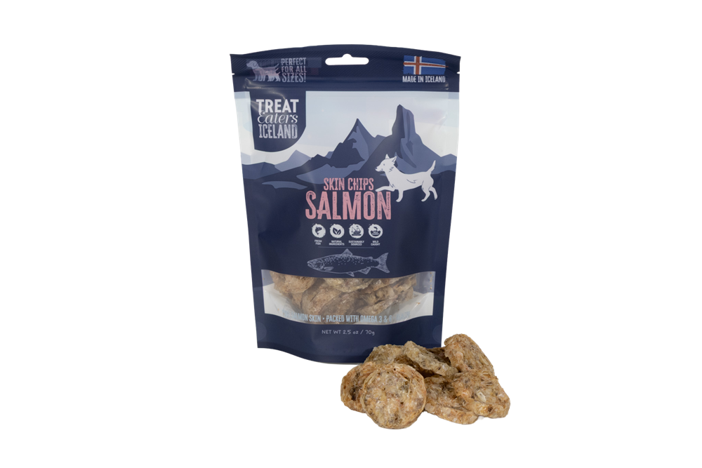 Treateaters Iceland Salmon Skin Chips Large Bites 70 g
