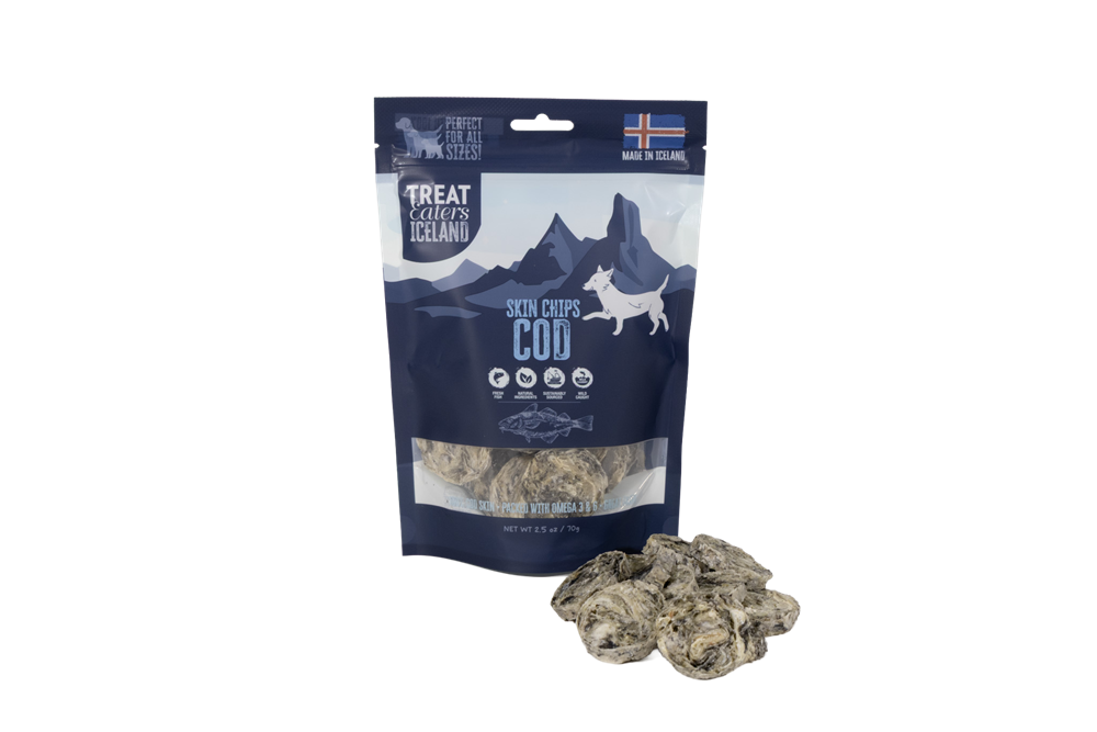 Treateaters Iceland Cod Skin Chips Large Bites 70 g
