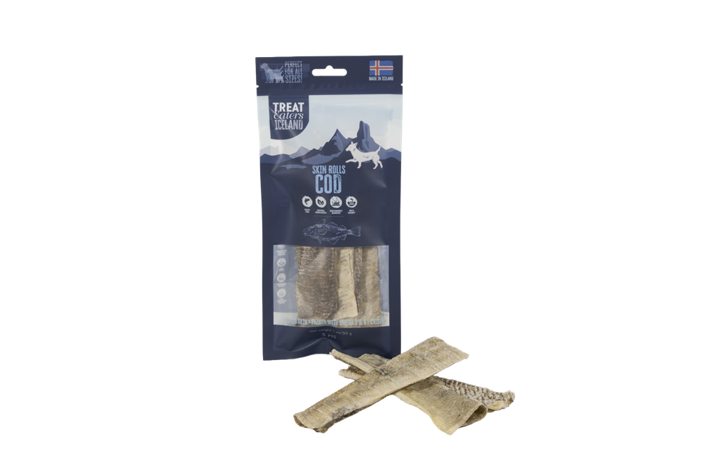 Treateaters Iceland Cod Skin Rolls 3-pack