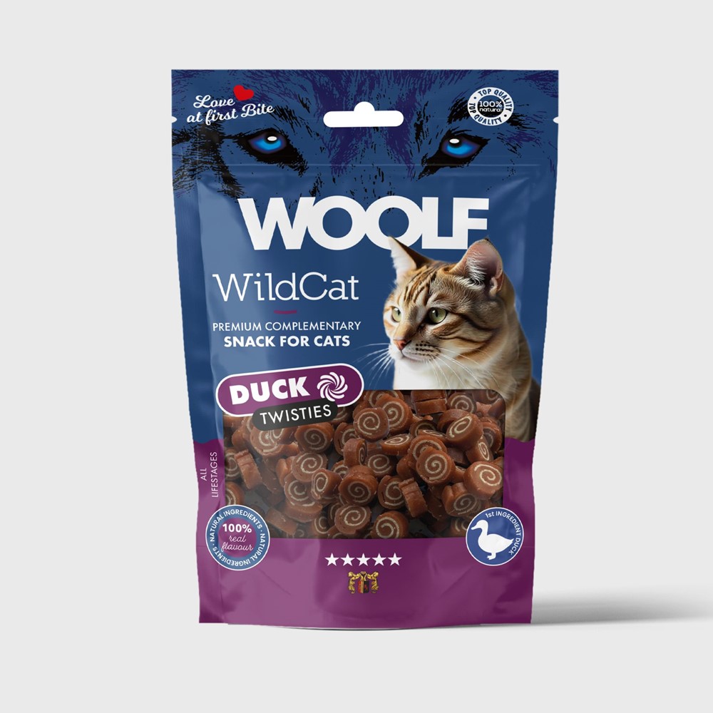 WildCat Duck Twisties Kattgodis - 50 g