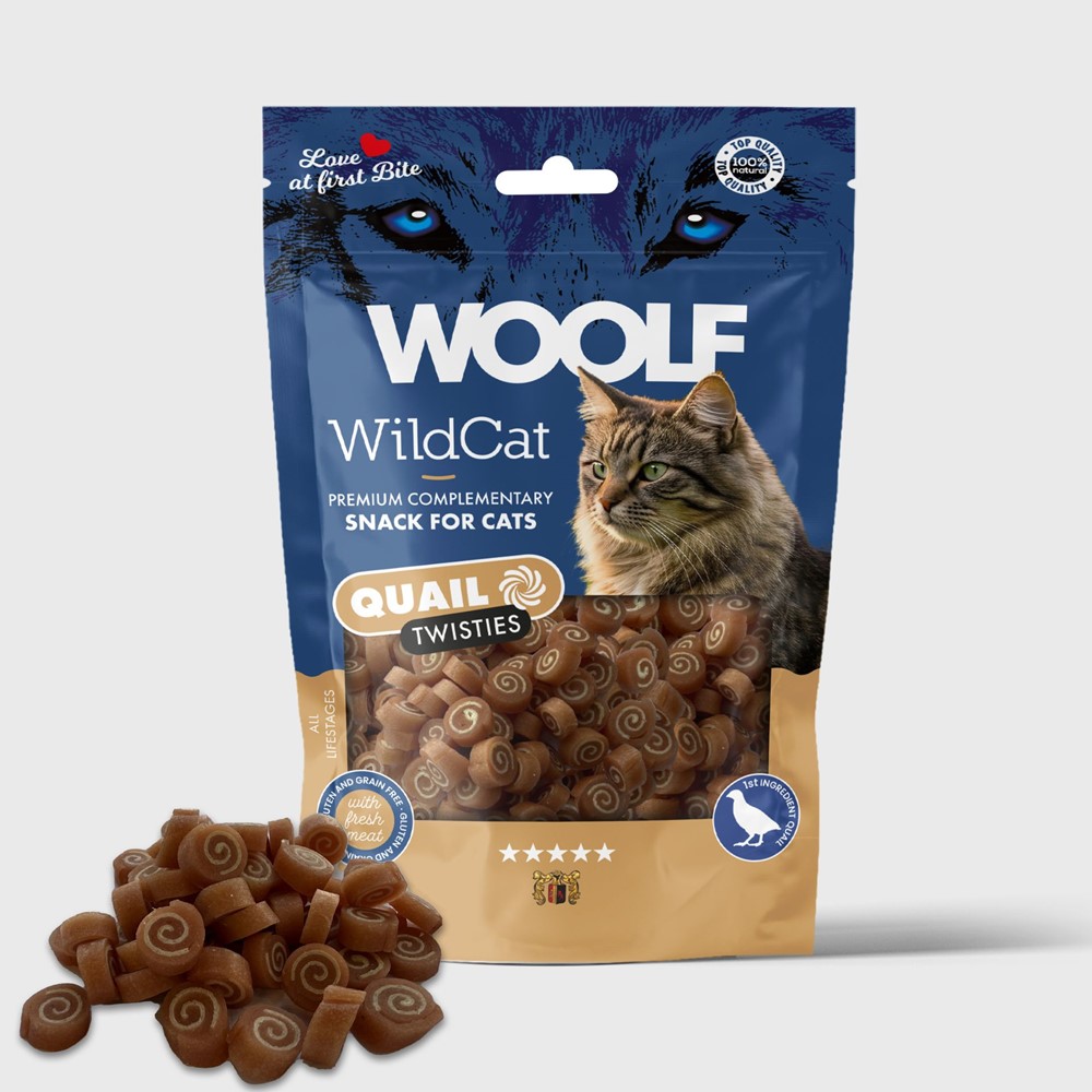 WildCat Quail Twisties Kattgodis - 50 g