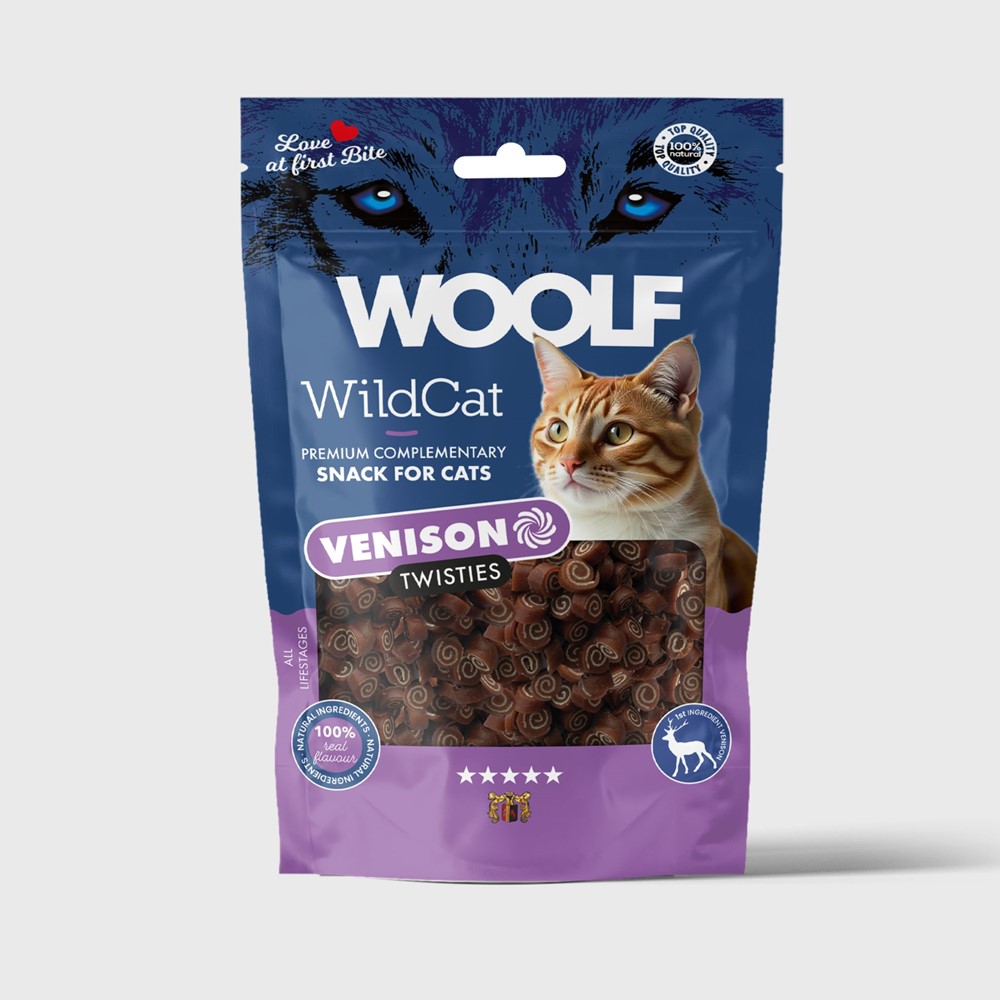 WildCat Venison Twisties Kattgodis - 50 g