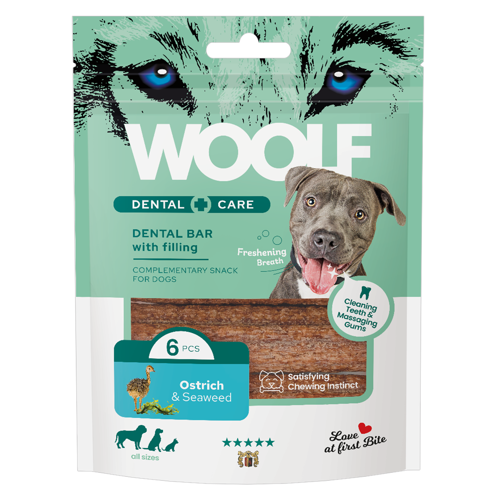 Dental Care Ostrich & Seaweed Bar Tuggben till Hund - 6 st