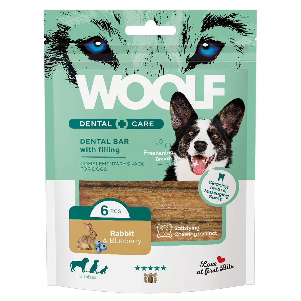 Dental Care Rabbit & Blueberry Bar Tuggben till Hund - 6 st
