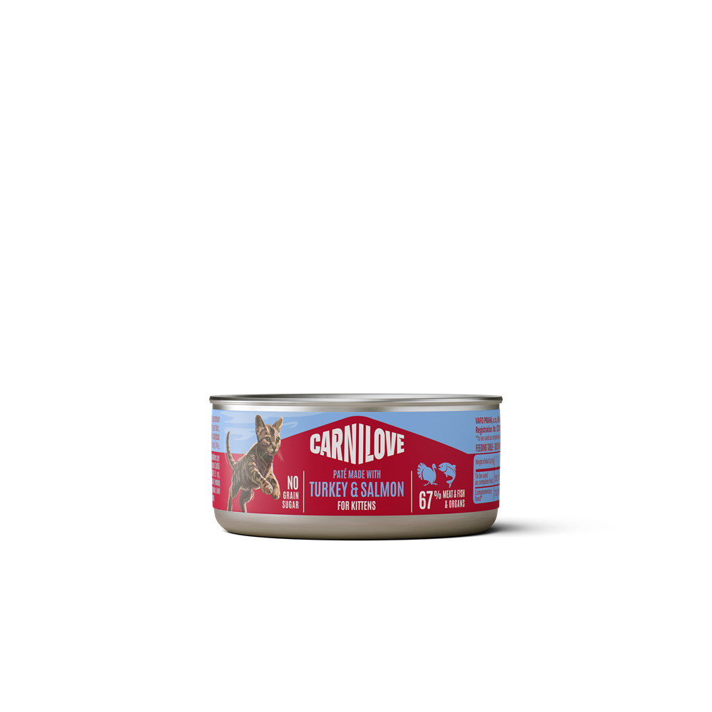 Carnilove Cat Paté Turkey & Salmon Våtfoder för Kattungar 12 x 100 g