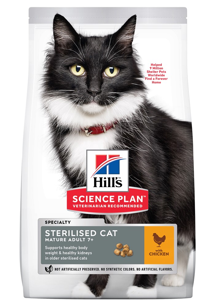 Hill's Science Plan Sterilised Cat Mature Adult 7+ Chicken 10 kg