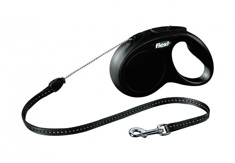 Koppel Flexi New Classic Cord Svart S 8 m