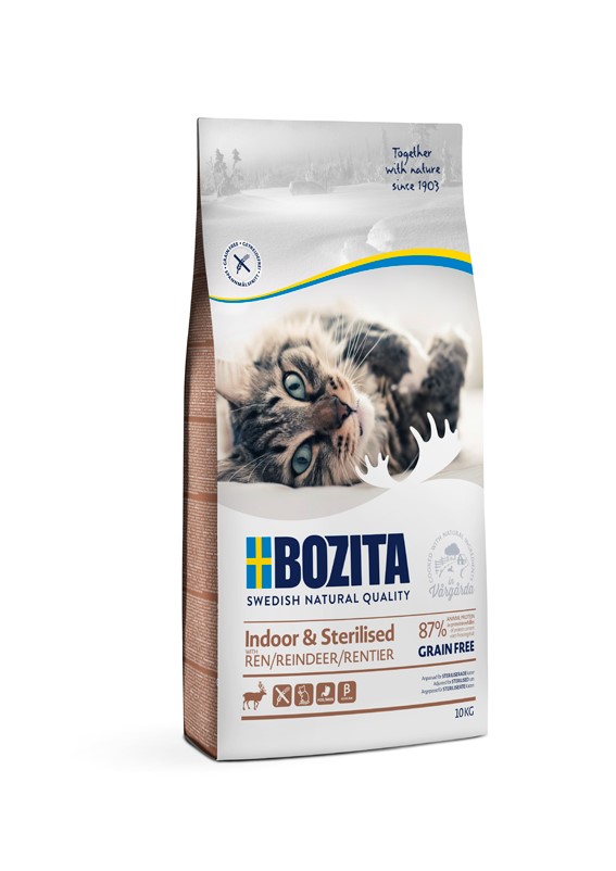 Bozita Feline Indoor & Sterilised Grain Free Reindeer 10 kg