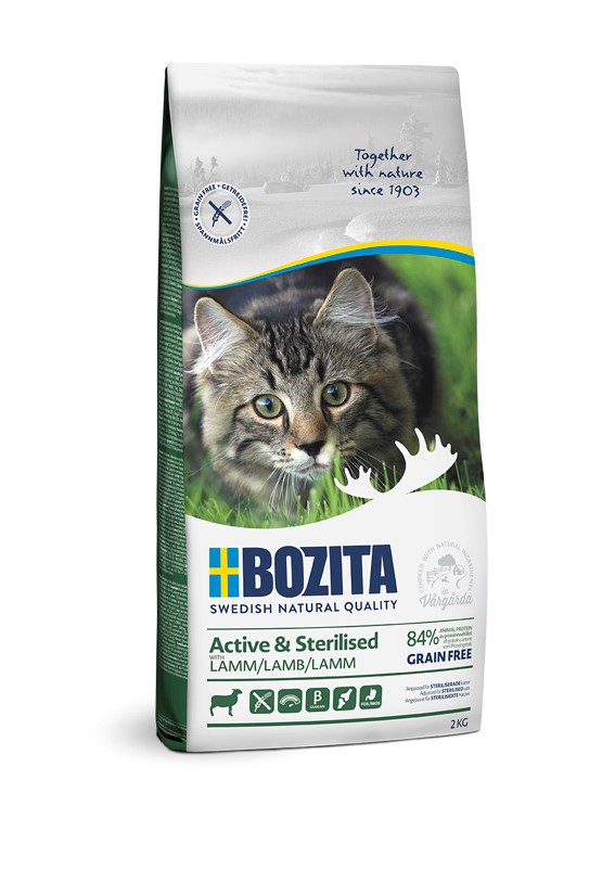 Bozita Feline Active & Sterilised Grain Free Lamb 2 kg