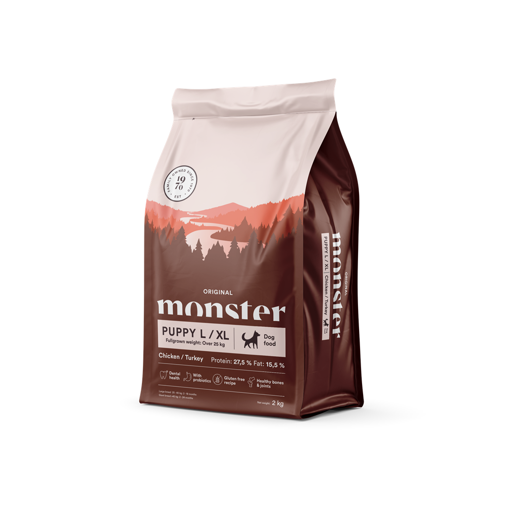 Monster Dog Original Puppy Large/XL Chicken & Turkey 2 kg