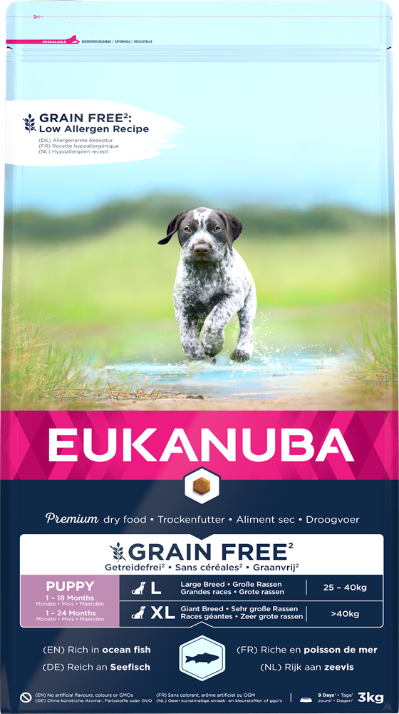 Eukanuba Dog Grain Free Puppy & Junior Large Ocean Fish 3 Vetapotek