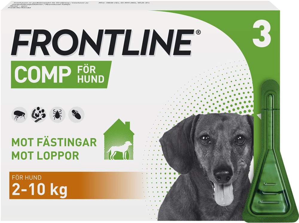 Frontline Comp. Hund 2-10 kg spot-on lösning 67 mg/60,3 mg 3x0,67 ml