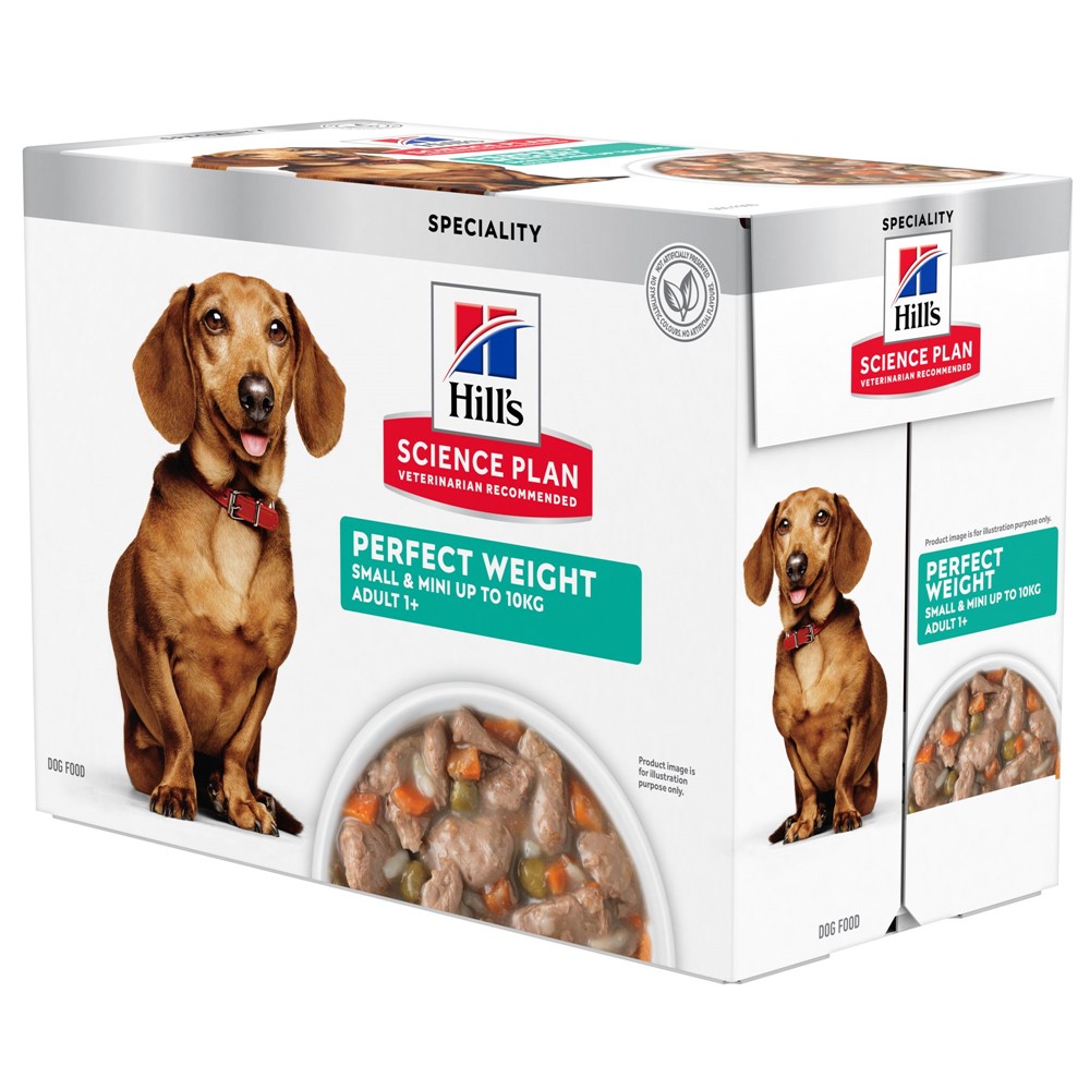 Hill's Science Plan Canine Perfect Weight Small & Mini Chicken & Veg. wet 12x80 g