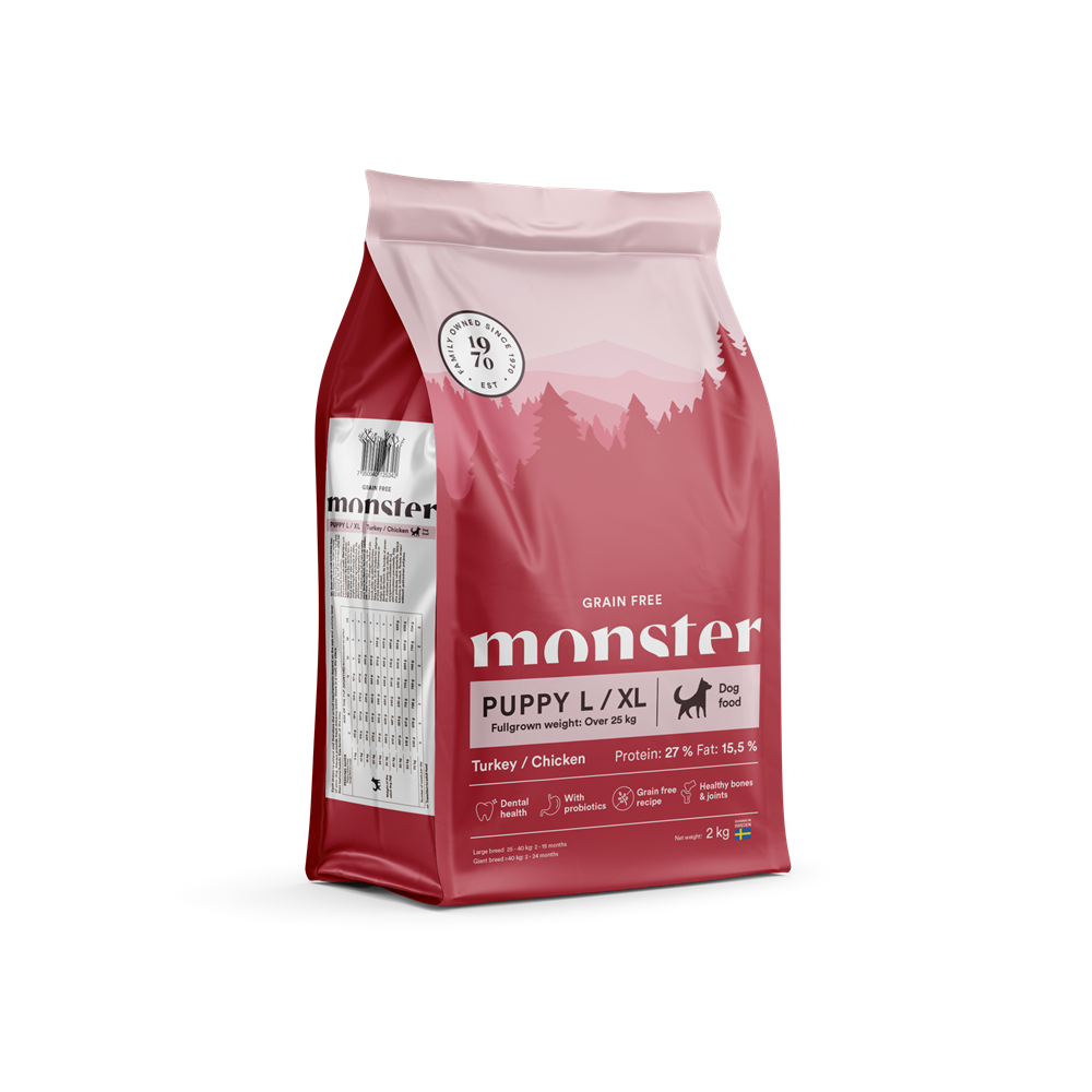 Monster Dog Grain Free Puppy L/XL Turkey & Chicken 2 kg