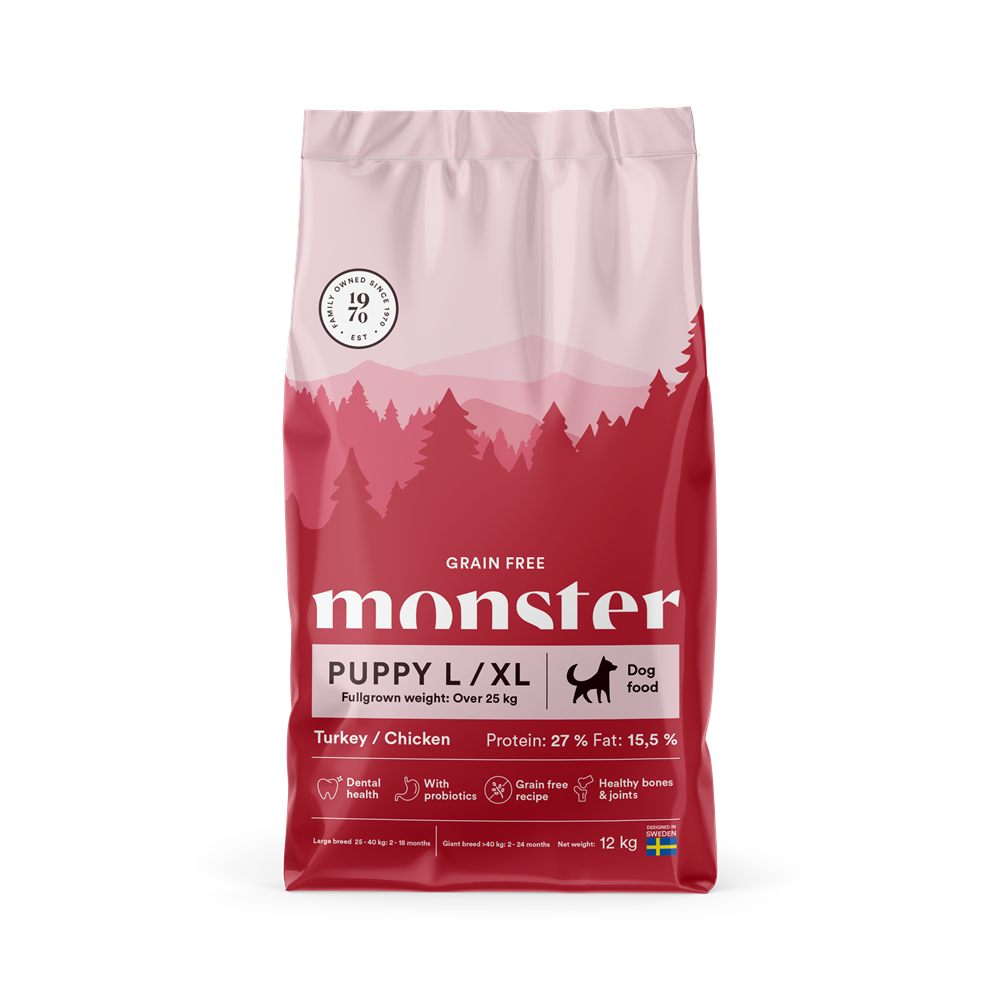 Monster Dog Grain Free Puppy L/XL Turkey & Chicken 12 kg