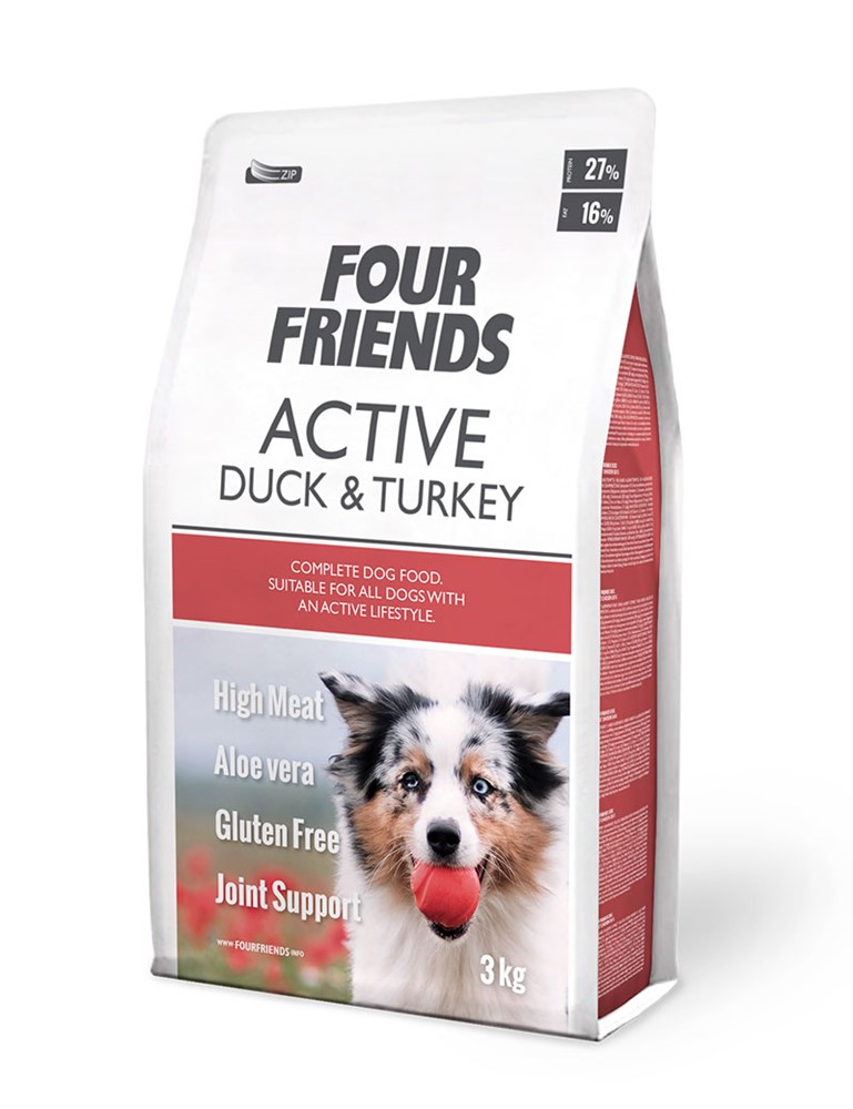 FourFriends Dog Active Duck & Turkey 3 kg
