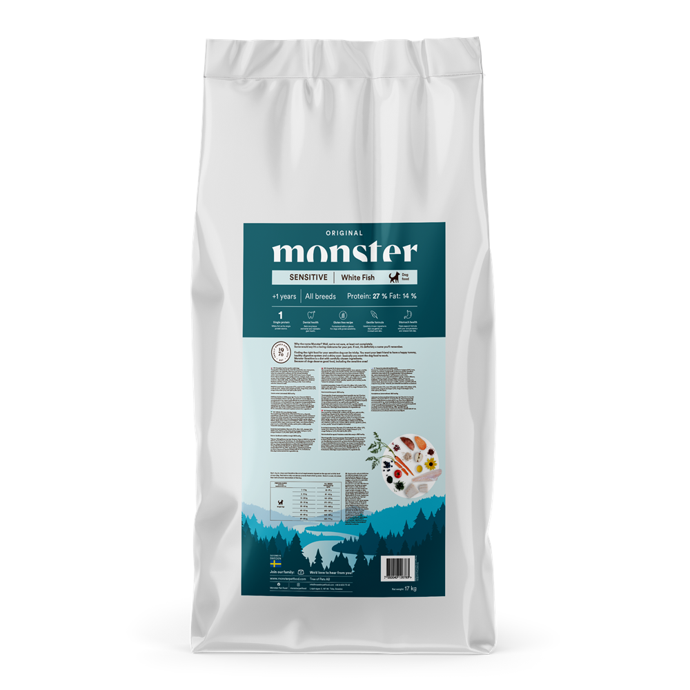 Monster Dog Original Puppy Sensitive White Fish 17 kg