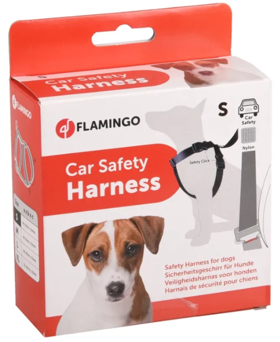 Säkerhetsbälte Flamingo Car Safety Harness Hund S
