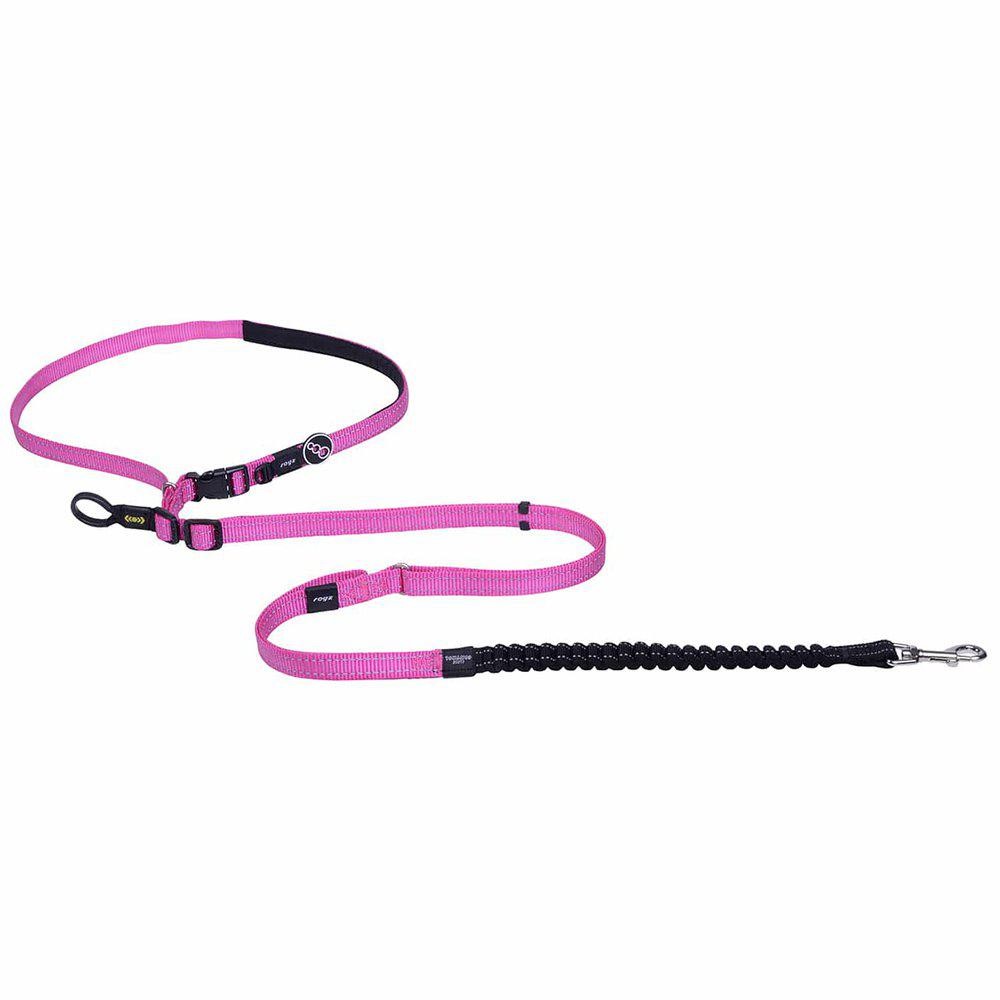 Koppel Rogz Utility Handsfree Lead Pink 150-210 cm 12-22 kg