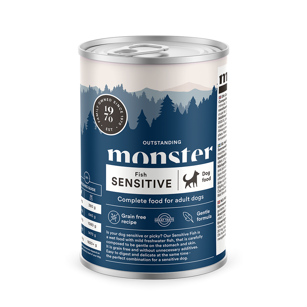 Monster Dog Sensitive Fish wet 6x400 g