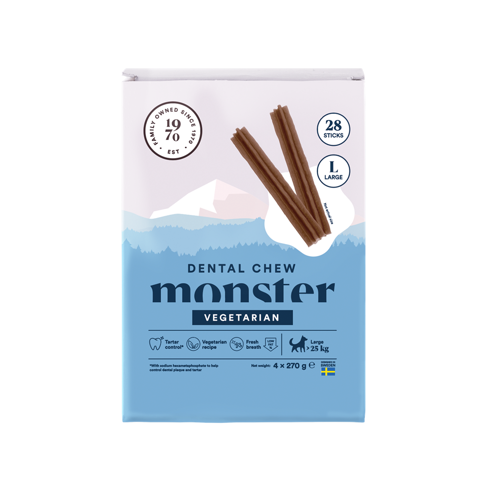 Tuggpinnar Monster Dog Dental Chew Vegetarian Lx28 st