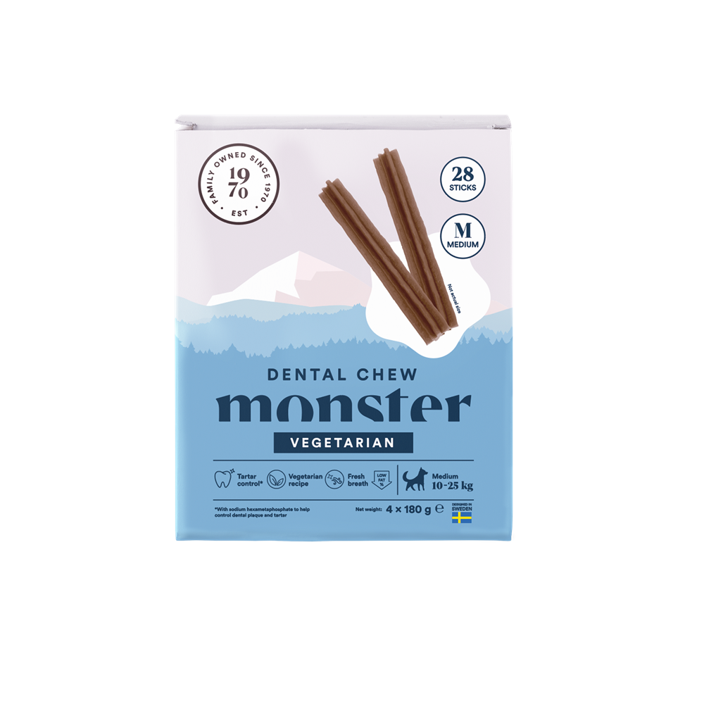 Tuggpinnar Monster Dog Dental Chew Vegetarian Mx28 st